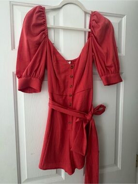 Privacy Please Linen Romper